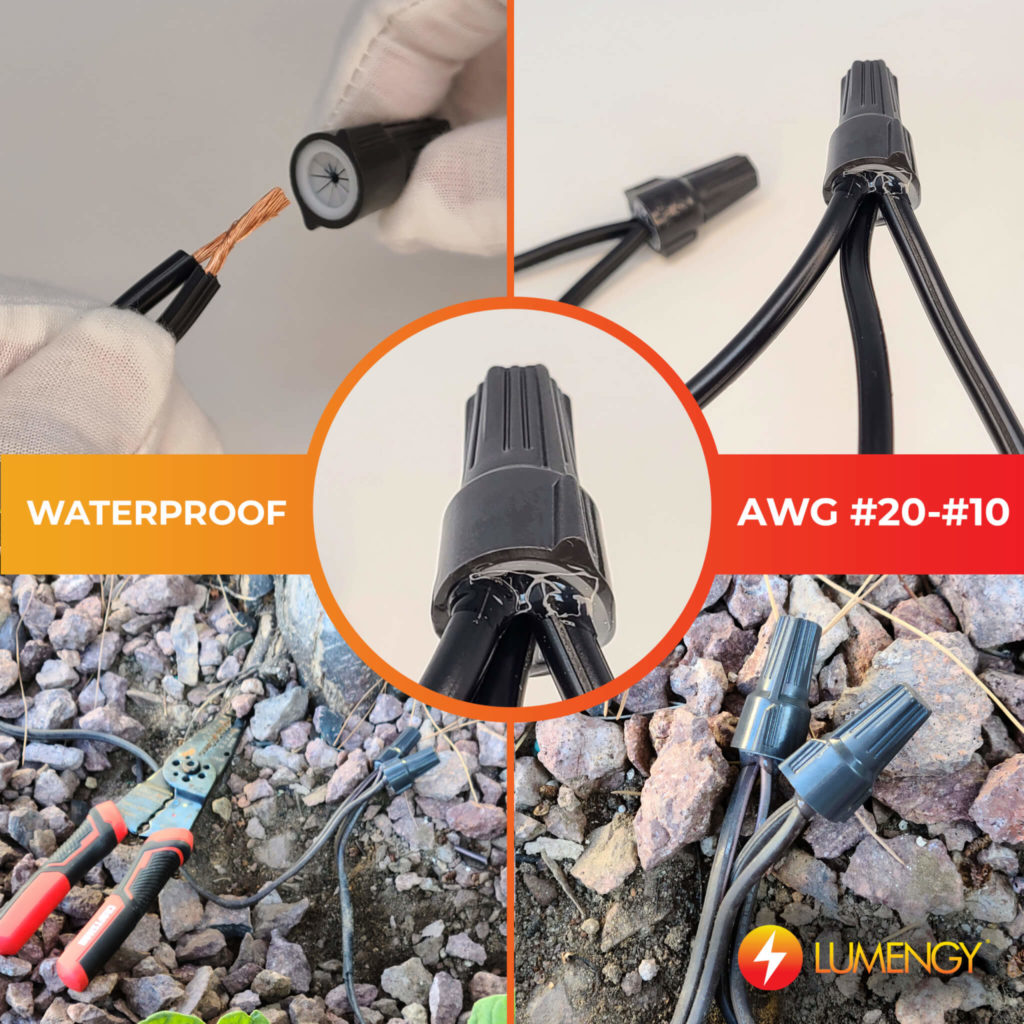 Waterproof Landscape Wire Connectors for 20AWG10AWG. (50 Pack)