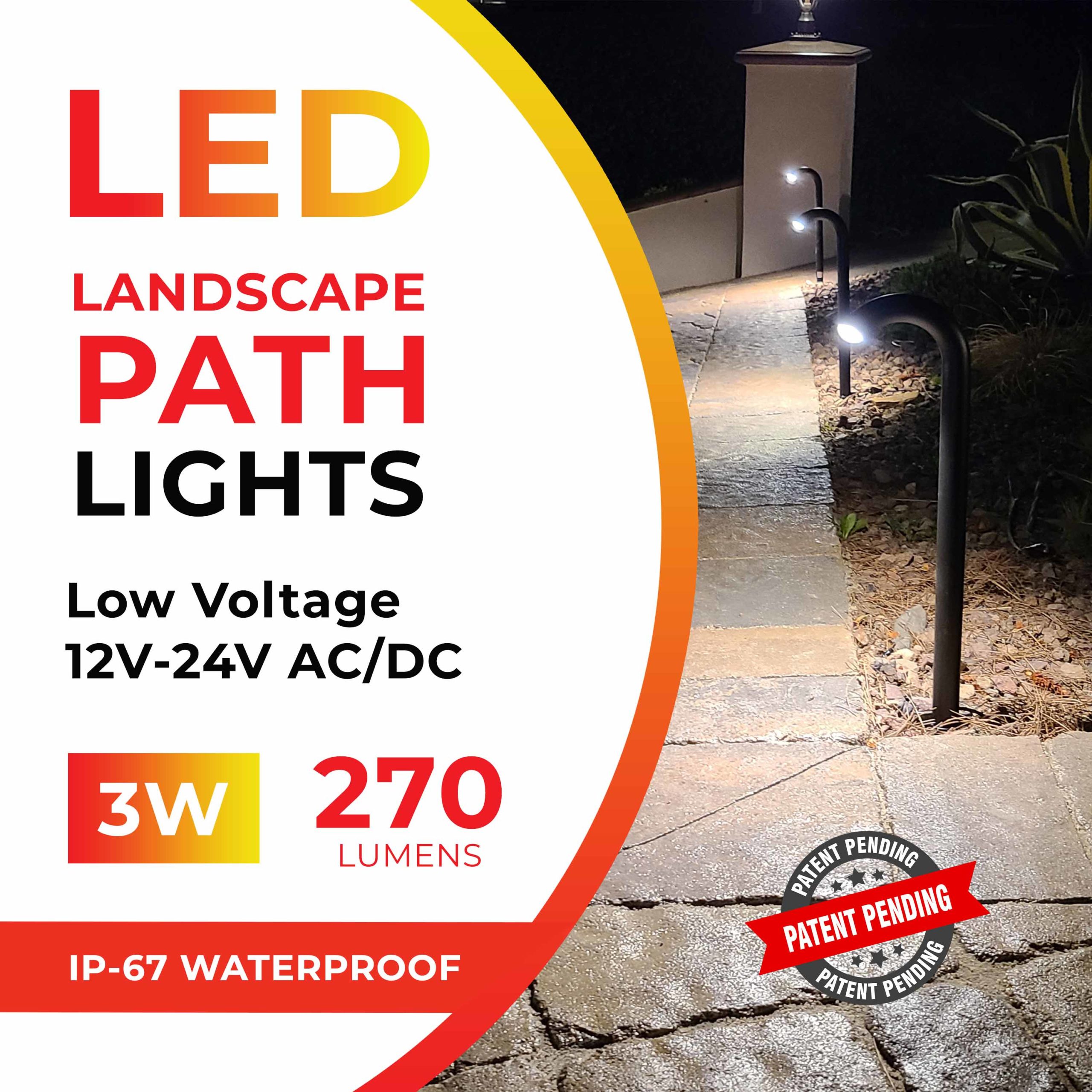 3W LED Landscape Path Light, 20 inch Aluminum By Lumengy