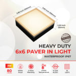 Waterproof Design and Dimensions 6x6 Lumengy Paver Light