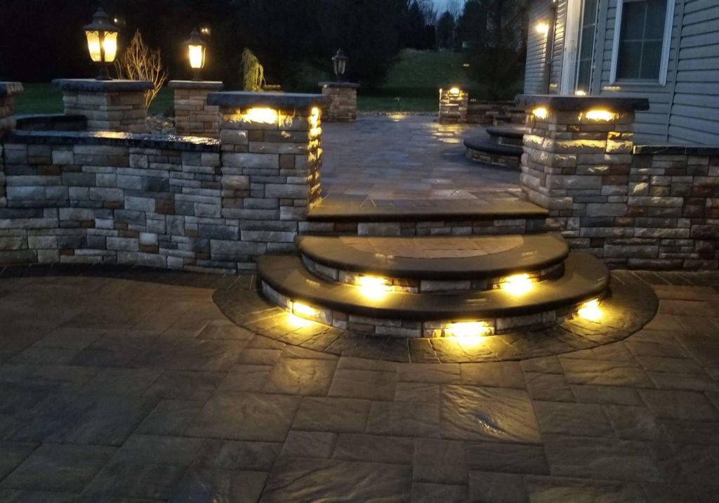 paver patio step lighting